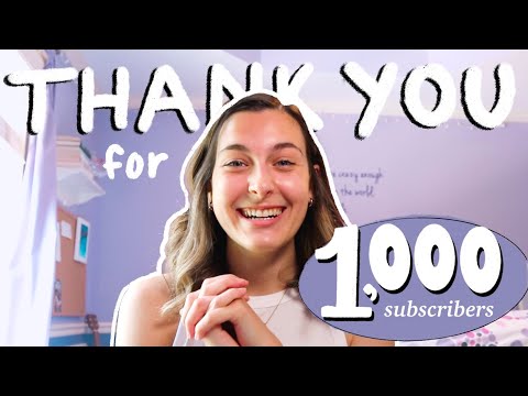THANK YOU for 1,000 SUBSCRIBERS!