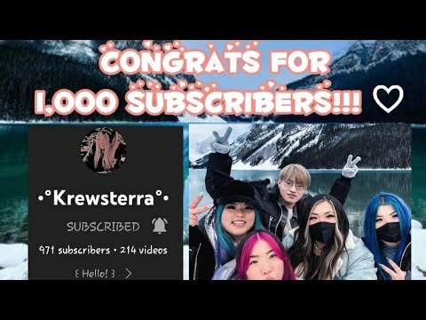 Congrats on 1k subscribers! For  @•°Krewsterra°•  | Krew Edit Gift | Nothing to Regret